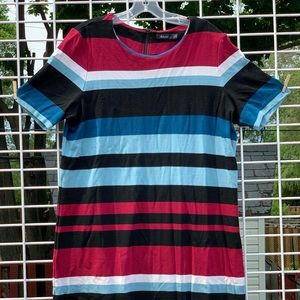 Woman’s striped dress